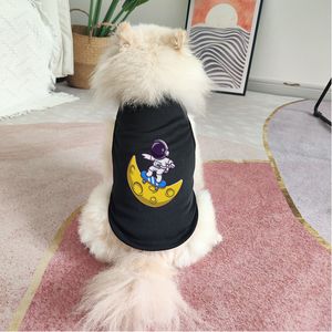 Huisdier zomer nieuwe schattige astronaut print vest kat/hond kleine pomeraniaanse teddy comfortabele kleding top veelzijdig