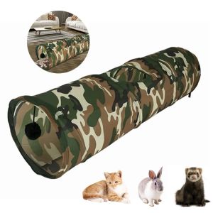 Pet fournit des jouets chat pliables jungle camouflage chat canal de chat drôle de jeu de compagnie de jeu de compagnie tube lapin lapin furet chien catnip chat tunnel