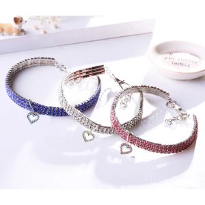 Dierbenodigdheden Hond Kat Halsband Kristal Puppy Chihuahua Halsbanden Ketting Voor Kleine Middelgrote Honden Diamanten Sieraden Accessoires Top