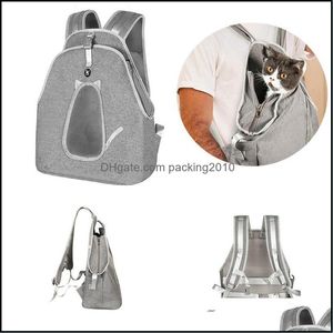 Huisdierbenodigdheden Home Gardenpet Carrier Backpack Dog Cat Outdoor Travel Pack Bag Portable Zipper Mesh Mesh Out Bag Car Seat Ers Drop levering 2021 R