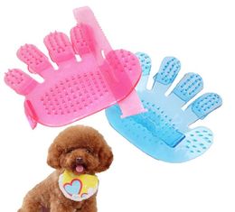 Fournitures pour animaux de compagnie PVC plastique chien nettoyage bain peigne brosse de douche brosses de toilettage gant de Massage pour chiens chats cinq doigts Design6494100