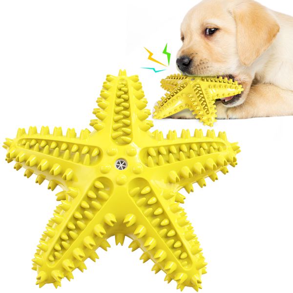 Suministros para mascotas al por mayor Juguetes para perros y masticables Ball Starfish Voice Cepillo de dientes Molar Stick spot al por mayor