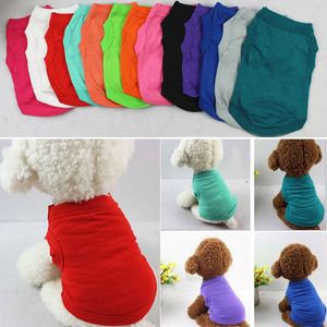 Huisdier t shirts zomers vaste hondenkleding mode top shirts vest katoenen kleding hond puppy kleine hond kleding goedkope huisdierkleding wx9-932