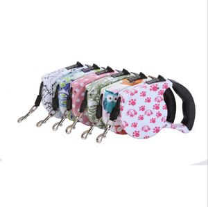 Pet télescopique Portable Fournitures Leash automatique rétractable chien de traction corde durable chien corde de traction en nylon 15 Designs gros BK31