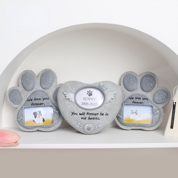 Lápida para mascotas, piedra conmemorativa para gatos/perros, perro o gato para interiores y exteriores, marcador para jardín, lápida sepulcral, regalo para pérdida de gato/perro