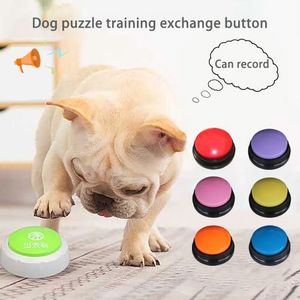 Pet Toy Training Button Puppy Pet Call Recordable Talking Button Kid Pet Interactive Toy Honden Accessoires Hond Verveling Speelgoed