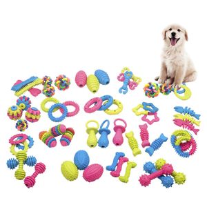 Jouets pour animaux de compagnie mâcher chien jouets Teddy chiot pas de Poison santé mâcher interactif en caoutchouc sucette os molaire nettoyer les dents jeux amusants