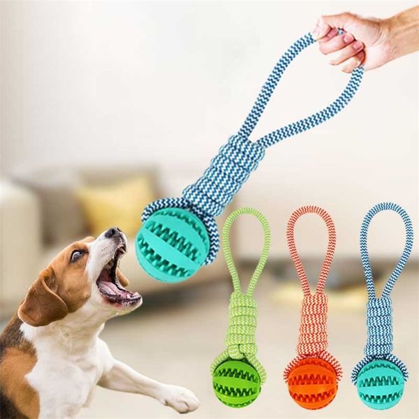 Juguetes para mascotas Perro Nudo Bola Entrenamiento Ndestructible Ejercicio Mandíbula Ejercitador Masticar utilizado para la limpieza de dientes Chien Jouet 220510