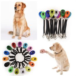 Entraîneur pour animaux de compagnie Clicker fournitures de formation pour chiens entraîneurs pour chiens jouet sonore boucle en acier bouton noir Clickers ovales T9I002161