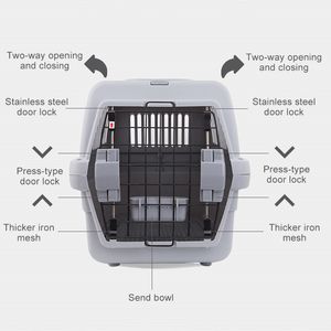 Sac de transport pour animaux de compagnie Boucheur de chats chats Bag du sac Big Space Airline approuvé la voiture portable portable de la cage de chiot de voyage de voyage