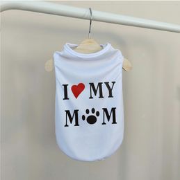 Pet Trend Letter Imprimer confortable Vest Summer Nouveau robe sans manches Pomérane respirante polyvalente