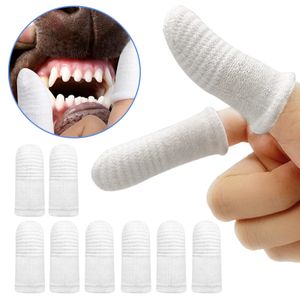 Cunas para cepillado de dos dedos para mascotas, herramienta de limpieza bucal para dientes de cachorro, cepillo de dientes para gatitos, accesorios para el cuidado de mascotas