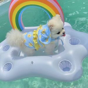 Gilet pour animaux de compagnie nouveau vêtements pour chiens maillot de bain pour animaux de compagnie été Bikini pour animaux de compagnie maillot de bain une pièce chien chapeau adapté pour Teddy