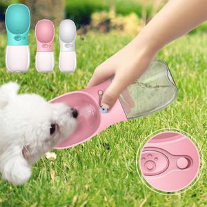 Bouteille d'eau pour animaux de compagnie Portable Petit Grand Chiens Voyage Potable Bol Chiot Chat En Plein Air Squeeze Distributeur Animaux Feeder Y200917