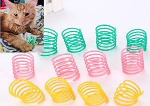 Jouet pour chat à ressorts colorés en plastique de calibre lourd et large pour animaux de compagnie jouant des jouets pour kitten7364391
