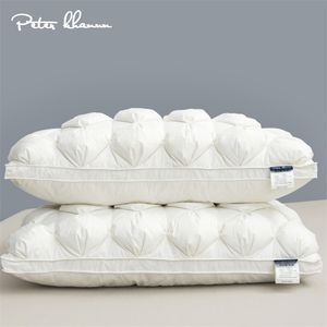 Peter Khanun 48 * 74cm luxe 3D style rectangle blanc oie / canard plumes oreillers en duvet 100% coton literie oreiller 063 201226