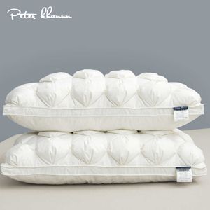 Peter Khanun 48,74 cm luxe 3D-stijl rechthoek witte ganzenveren donskussens donsbestendig 100% katoenen beddengoed kussen 063 2108311881