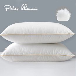 Peter Khanun 95% almohadas de ganso almohadas para el cuello para almohadas de cama 100% de algodón 48x74cm1 PCS 240327