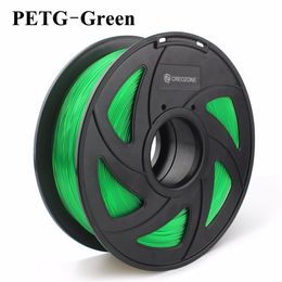 FREESHIPPING PETG FILAMENT 3D Printing Filament 1.75mm 1kg Spoel Grote transparantie en Clarity 3D Plastic filament Groene kleur