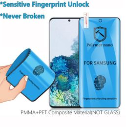 PETPMMA-film voor Samsung Galaxy S20 ultra S10 S8 S9 Note10 plus Note 10 9 8 Plus note8 note9 Polymeer Nano zachte telefoon Scherm Prote7563481