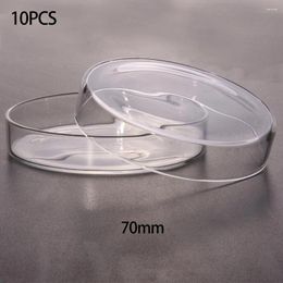 Platos de petri suministro de laboratorio de alta calidad 10pcs instrumento nítido de 10 piezas de poliestireno transparente estéril asequible para células