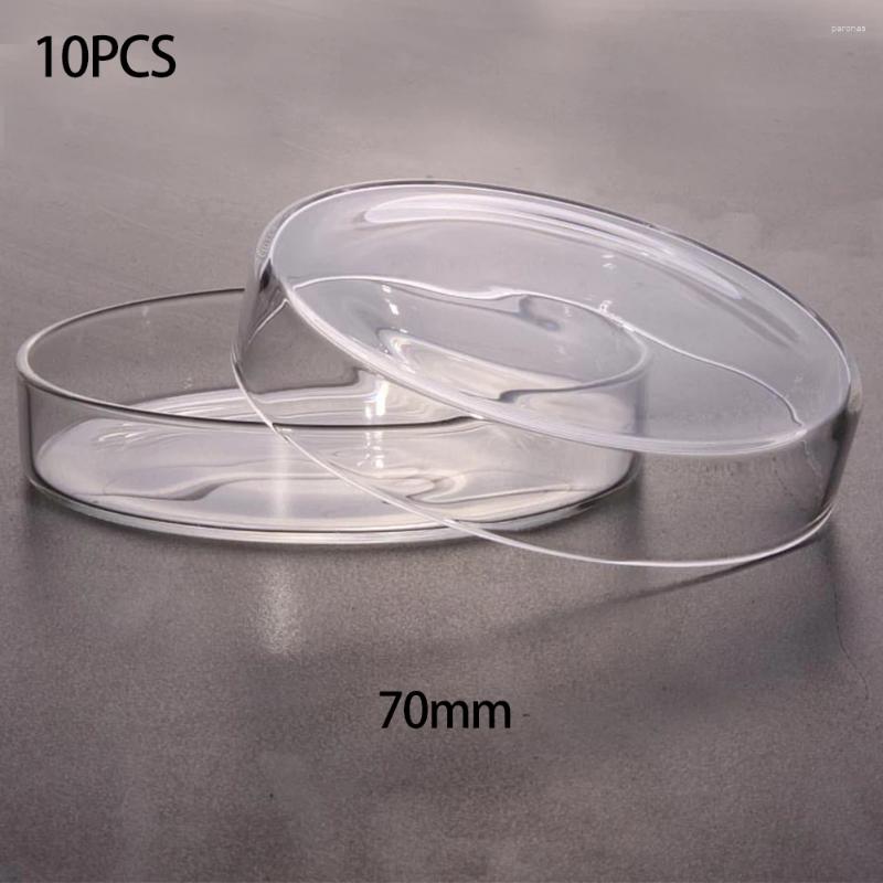 Petri naczynia Wysokiej jakości dostawy laboratoryjne 10pcs Crisp Instrument Affalible Fragile Steryle Clear Polistyren dla komórek