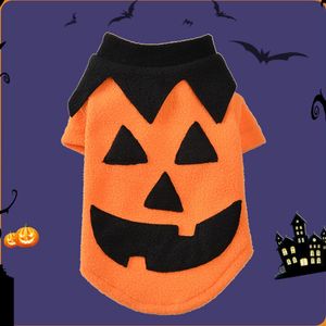 Mascotas ropa Halloween Carnival de calabaza Funny Pumpkin Dog Corto de bata de invierno para perros pequeños Cabina de gatos FY5605 913