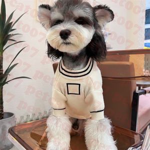 Pets Designer Pull Vêtements pour chiens Lettre Jacquard Pulls en tricot pour animaux de compagnie Hiver Chiens Sweat-shirt chaud