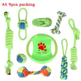 Huisdieren katoen kauwen knoop speelgoed kleurrijke duurzaam gevlochten bot touw combinatie pak grappige hond kat speelgoed