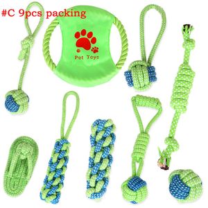 Huisdieren hond katoen kauwen knoop speelgoed kleurrijke duurzaam gevlochten bot touw combinatie pak grappige kat waterpijp