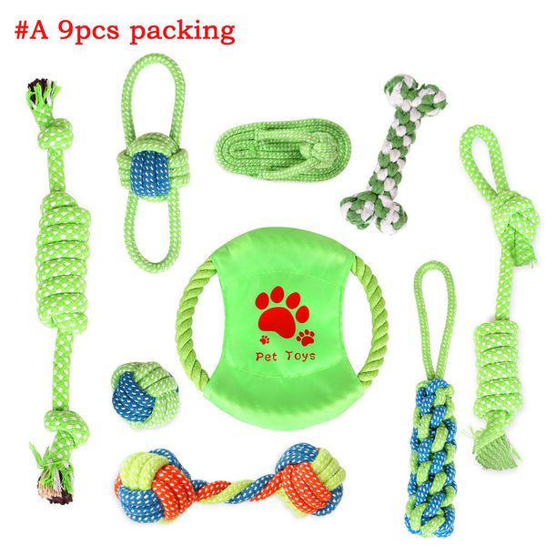 Animaux de compagnie coton mâche noeud jouets coloré Durable tressé os corde combinaison costume drôle chien chat jouet