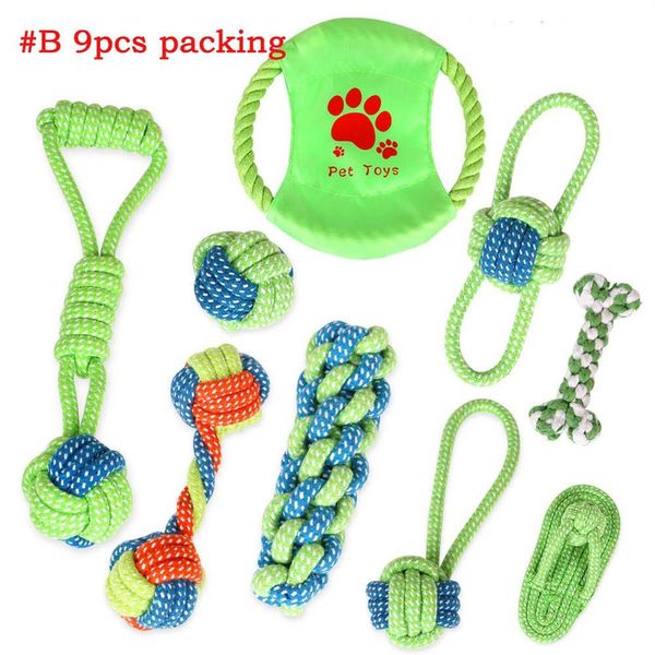 Animaux de compagnie chien coton à mâcher noeud jouets coloré Durable tressé os corde combinaison costume drôle cat2632