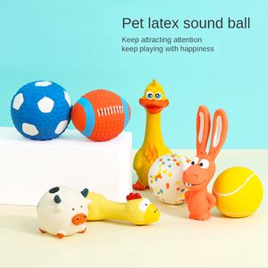 Animaux de compagnie chien couinement jouets sonores balles de lancer drôles pour chiens jouets interactifs résistants aux morsures pour petits grands chiens accessoires