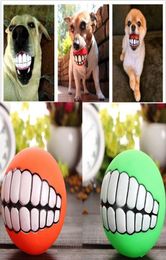 Mascotas Juguetes para perros Cachorro Gato Bola Dientes Juguete PVC Masticar Sonido Perros Jugar Traer Squeak Suministros para mascotas Cachorro Bola Dientes Juguete de silicona Perro mascota 5128332