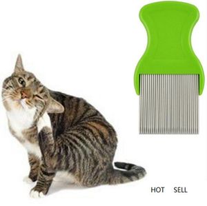 Huisdieren Honden Kam voor Nits Luizen Pocket Pet Grooming Comb Get Rem of Flea Lice Pin Comb Dog Cat Hair Descripting Supplies Grooming Tool