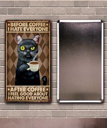 Pets cosiendo gatos negros y café para hornear mi señor butt letrero de metal de hojalata en casa decoración de barra de pub 2030 cm tamaño dy2248795895