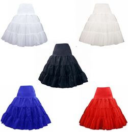 Petticoats A-Line Crinoline Rok gezwollen bruiloft Petticoats Korte Bruids Underskirt Slip Women Bridal Accessories