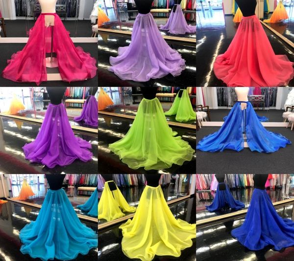 Jupons détachables sur jupe organza surjupe train 200 couleurs n'importe quelle taille fille dame femmes adulte 3 couches mariée longue train wedd3868914