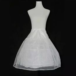 Petticoats Nieuwste kinderpetticoats Bruiloft bruidaccessoires 2 hoepels 2 lagen Kleine meisjes Crinoline Wit Lang Bloemenmeisje Formele jurk U