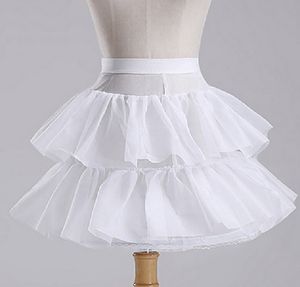 Petticoats bruiloft bruid bruidsmeisje accessoires Crinoline 1-hoop 2-laags bloemenmeisje jurk Kid Unskirt
