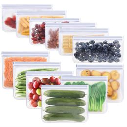 PEVA herbruikbare voedsel opbergtassen snack sandwich fruit versheid bescherming pakket ziplock tas milieutas voor keuken reizen