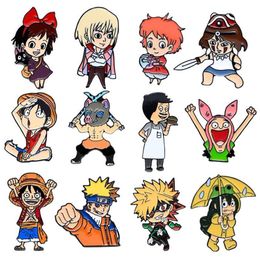 PF177 Dongmanli broches figuras de Anime creatividad esmalte duro Pin mochila Collar solapa joyería amigos cumpleaños Gifts2452