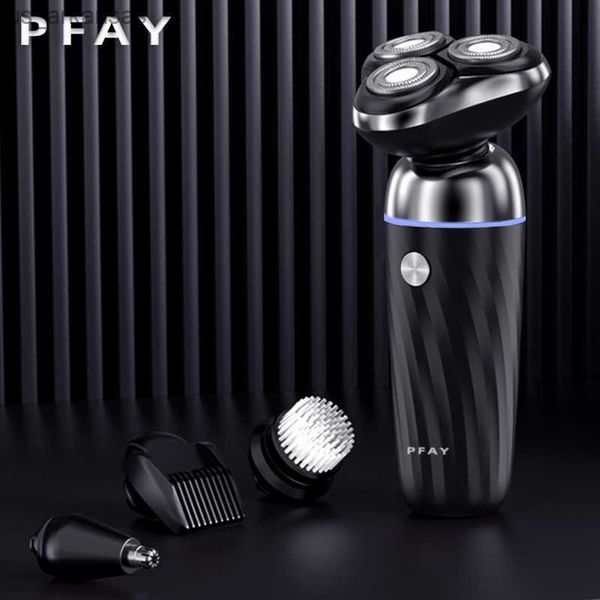 PFAY PA568 Rasoir électrique pour hommes 4D Rasoir électrique pour hommes Tondeuse à barbe USB Rechargeable Tondeuse à cheveux professionnelle Coupe-cheveux L230523