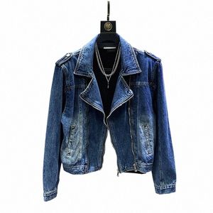 pfhq Haute Qualité Court Denim Vestes Hommes Original Résistant À L'usure Fermetures À Glissière Col Rabattu Avant-garde Beau Manteau D'automne 21F2009 E34s #