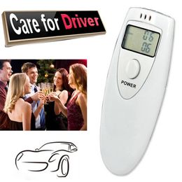 Mini Dronken Rijden Handheld Alcohol Test Politie Adem Breathalyzer Analyzer LCD Detector Display Digital Alcohols Tester