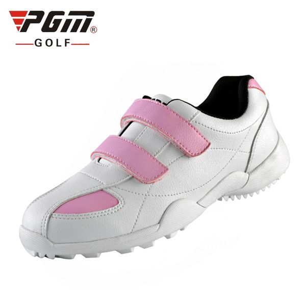 PGM enfants filles chaussures de Golf anti-dérapant en cuir maille en plein air enfants baskets garçons crochet boucle athlétisme chaussures de sport XZ007