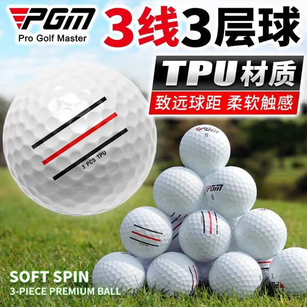 Balle de GOLF PGM 12 pièces trois couches 42.7mm Match usage spécial pratique Q027 vente en gros 240301