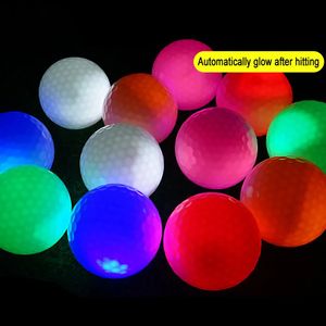 PGM Golf Flash luminosité constante balle lueur LED multicolores lumière nuit Course balle 6 pièces couleurs aléatoires 240129