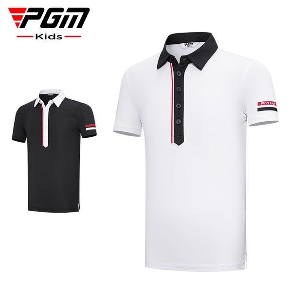 Pgm golf enfants t-shirts à manches courtes vêtements de garçon d'été