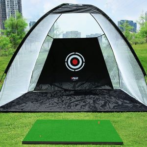 PGM Golf Net Outdoor Golf Practice Net Strike Net Net Indoor Strike Cage Accessoires - 2m Tent Net avec trou de barre coupé